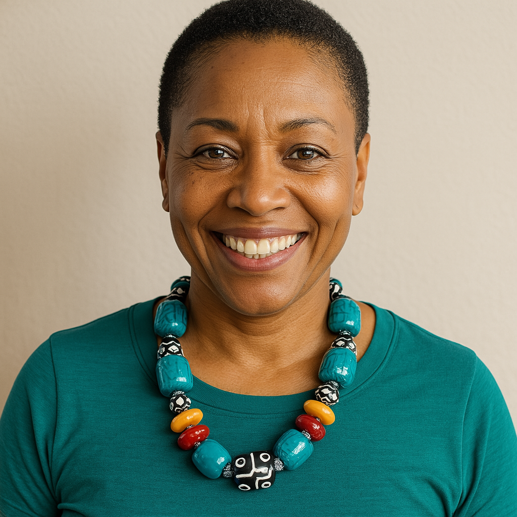 Bone Wooded Jumbo African Inspired Beaded Necklace