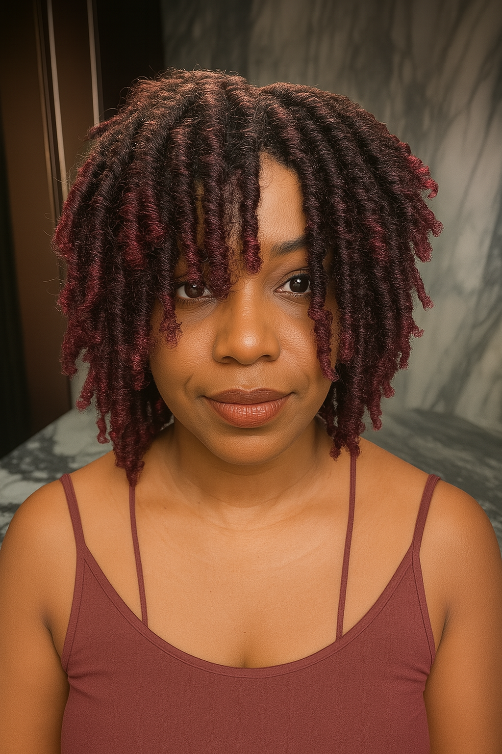 Dreadlock Twisted Afro Wig (T1B/Burg)