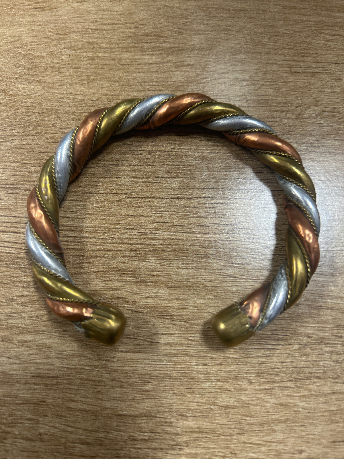 African Copper Unisex Twist Cuff Bracelet