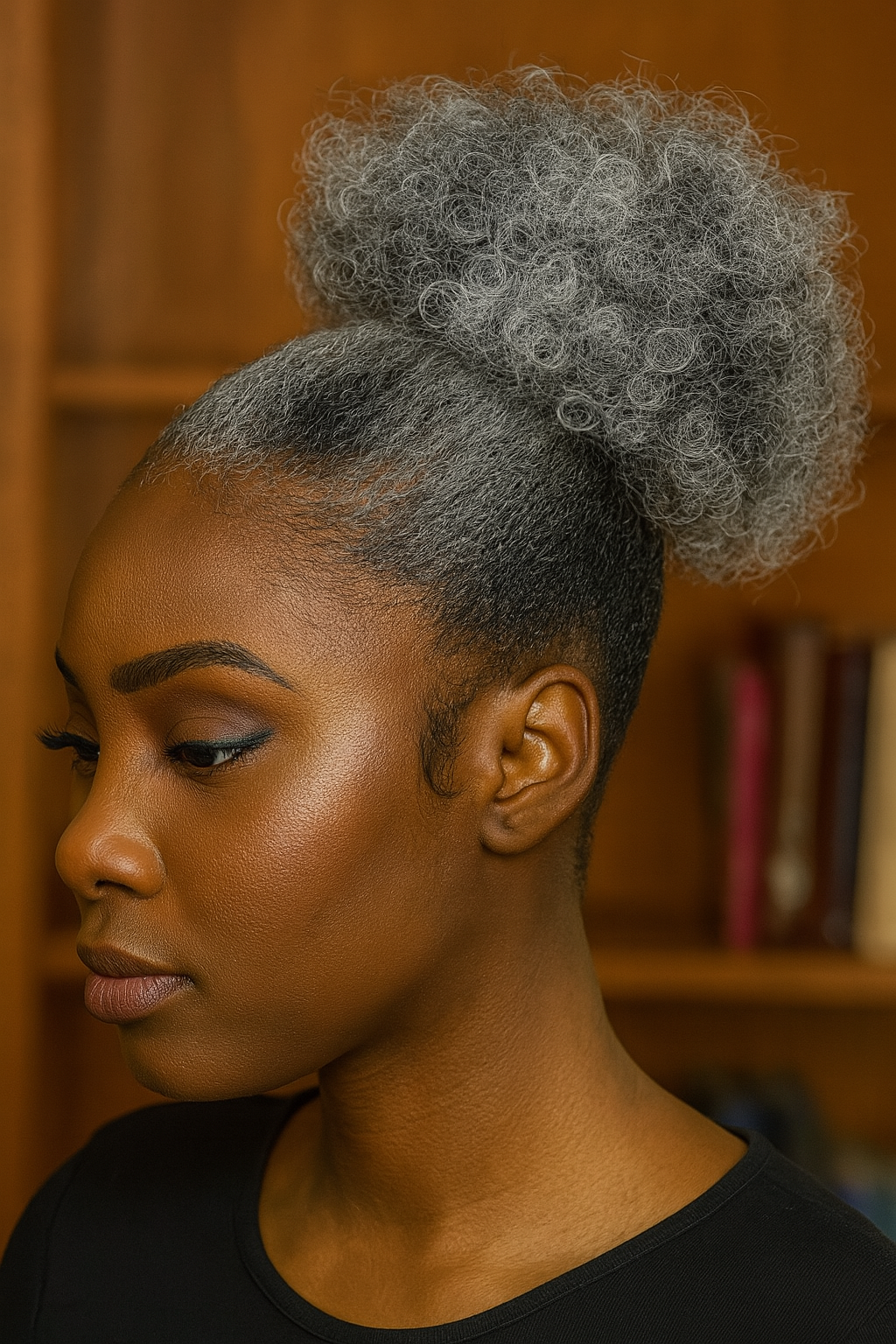 Women's Synthetic Short Kinky Curly Afro Puff Drawstring Ponytail
