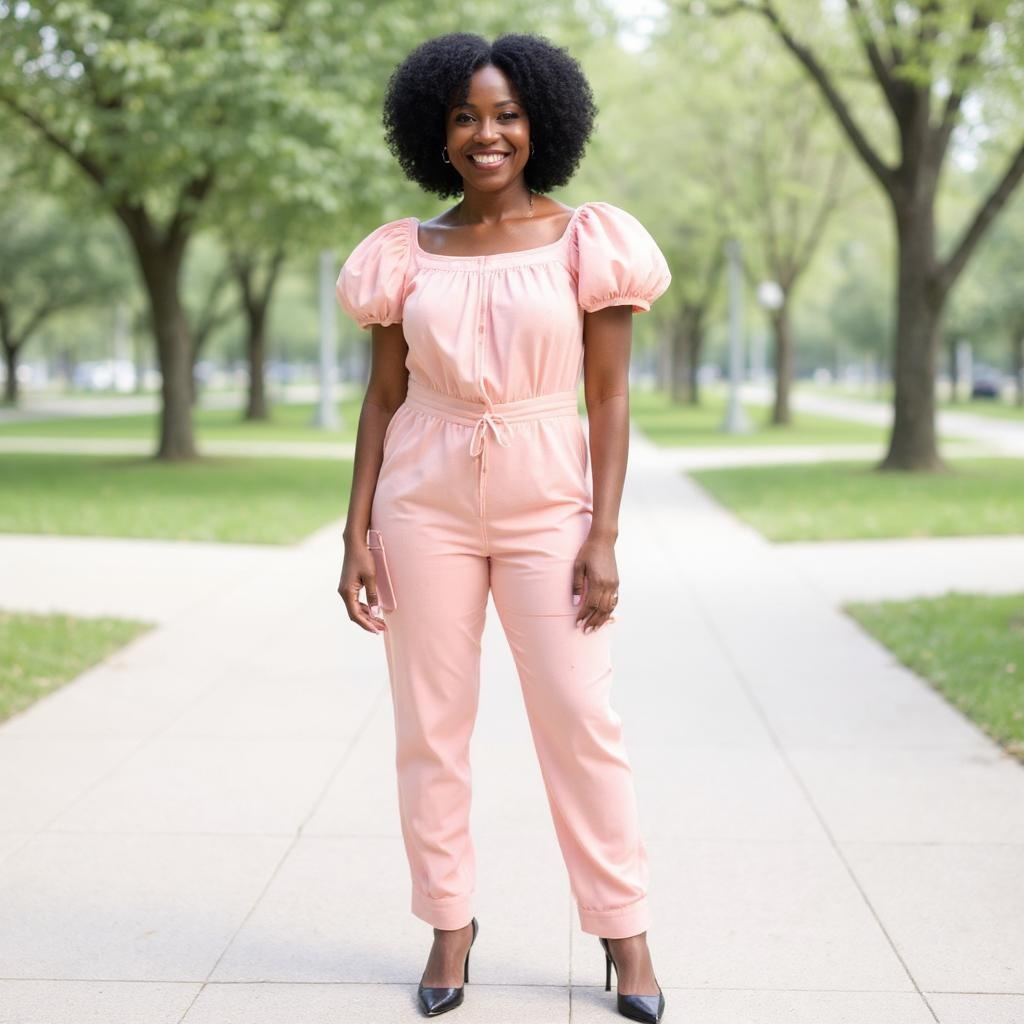 Pink Plus Size Jumpsuit