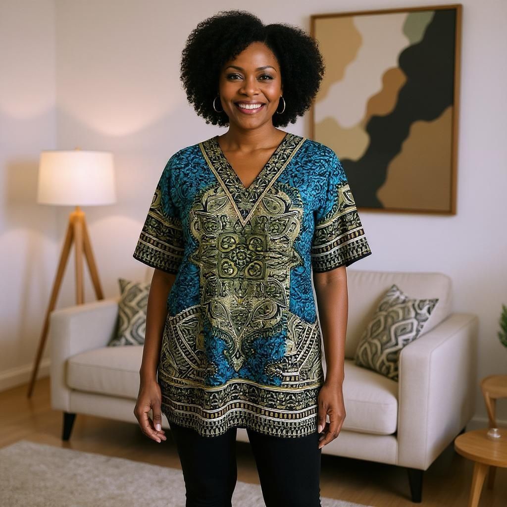 Women's Dashiki Print Tunic
