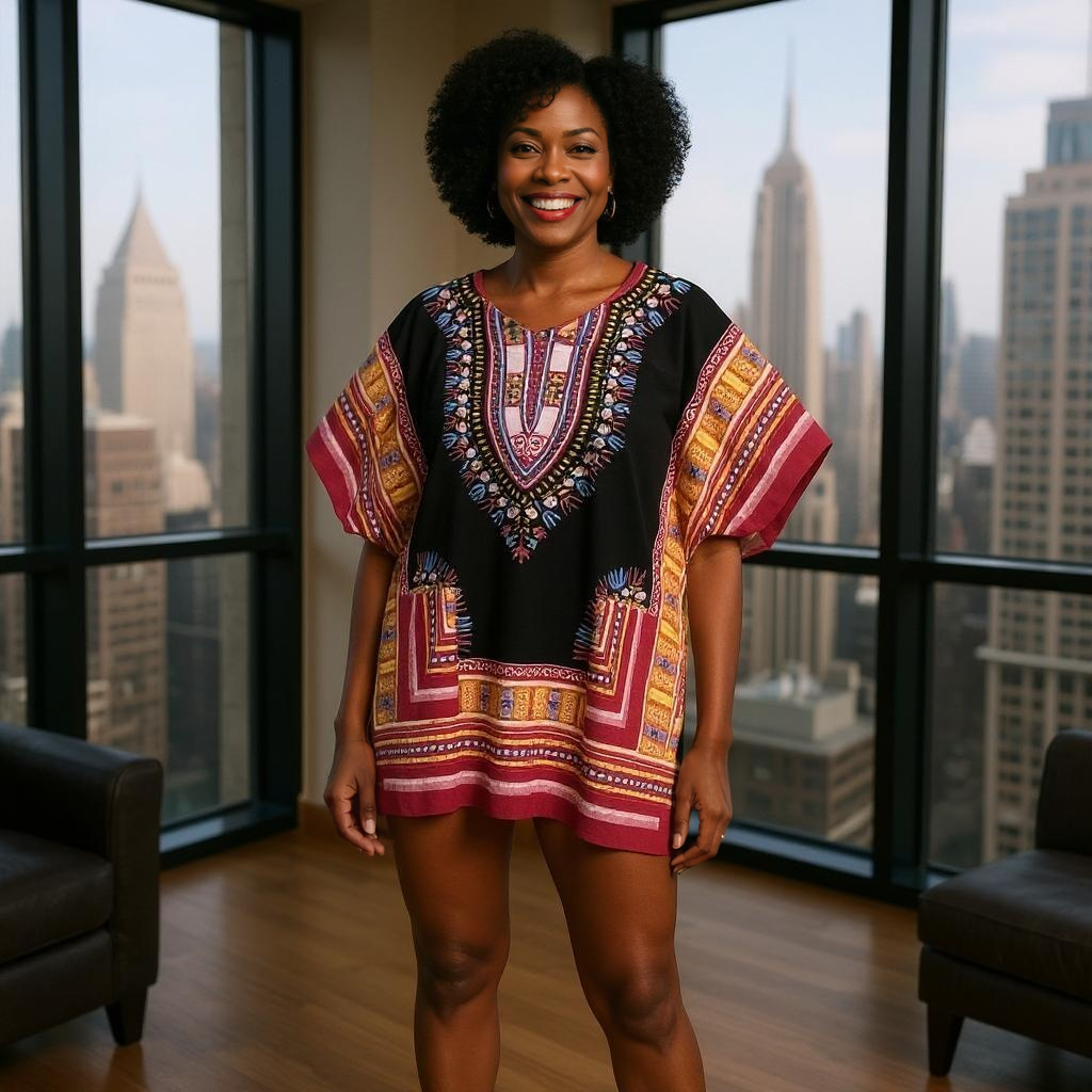 Traditional Print Unisex Dashiki Shirts (Plus Size)