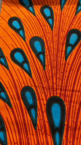 African Orange Print Ankara Fabric 6yrds - Premium African Fabric from MAGOS - Just $30.00! Shop this and more African Fabric now