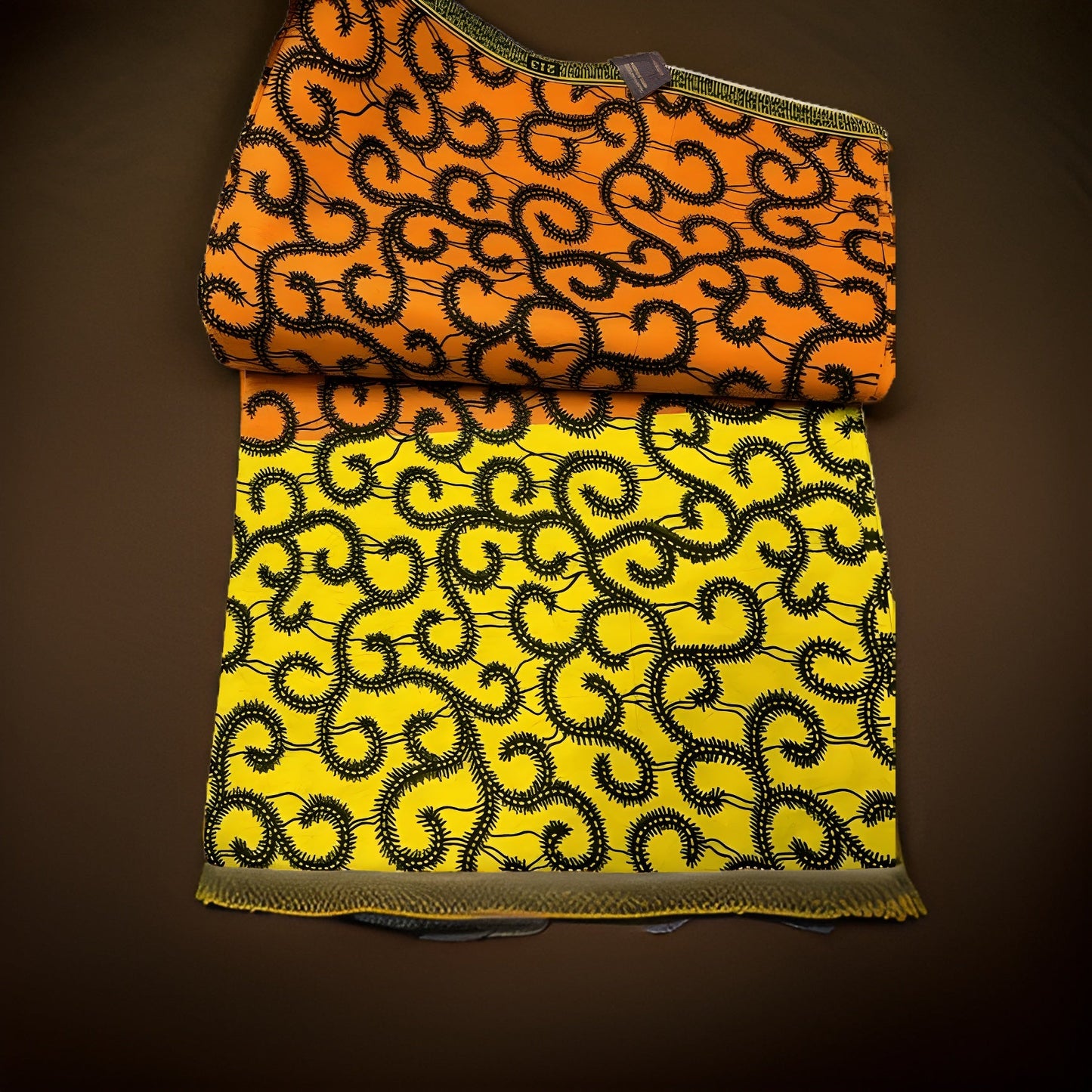 African Orange/Yellow Print Ankara Fabric 6yrds - Premium African Fabric from MAGOS - Just $30! Shop this and more African Fabric now