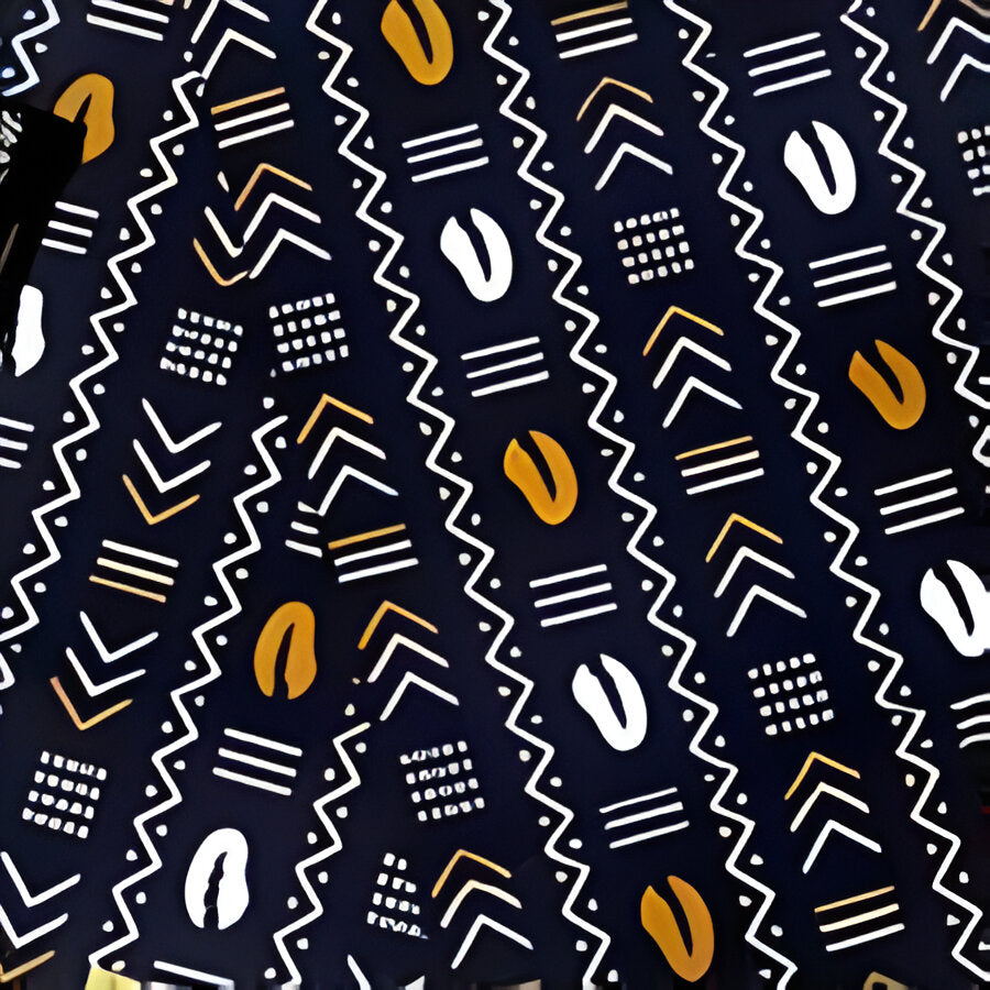 African Cowrie Shell Print Long Skirt - MAGOS