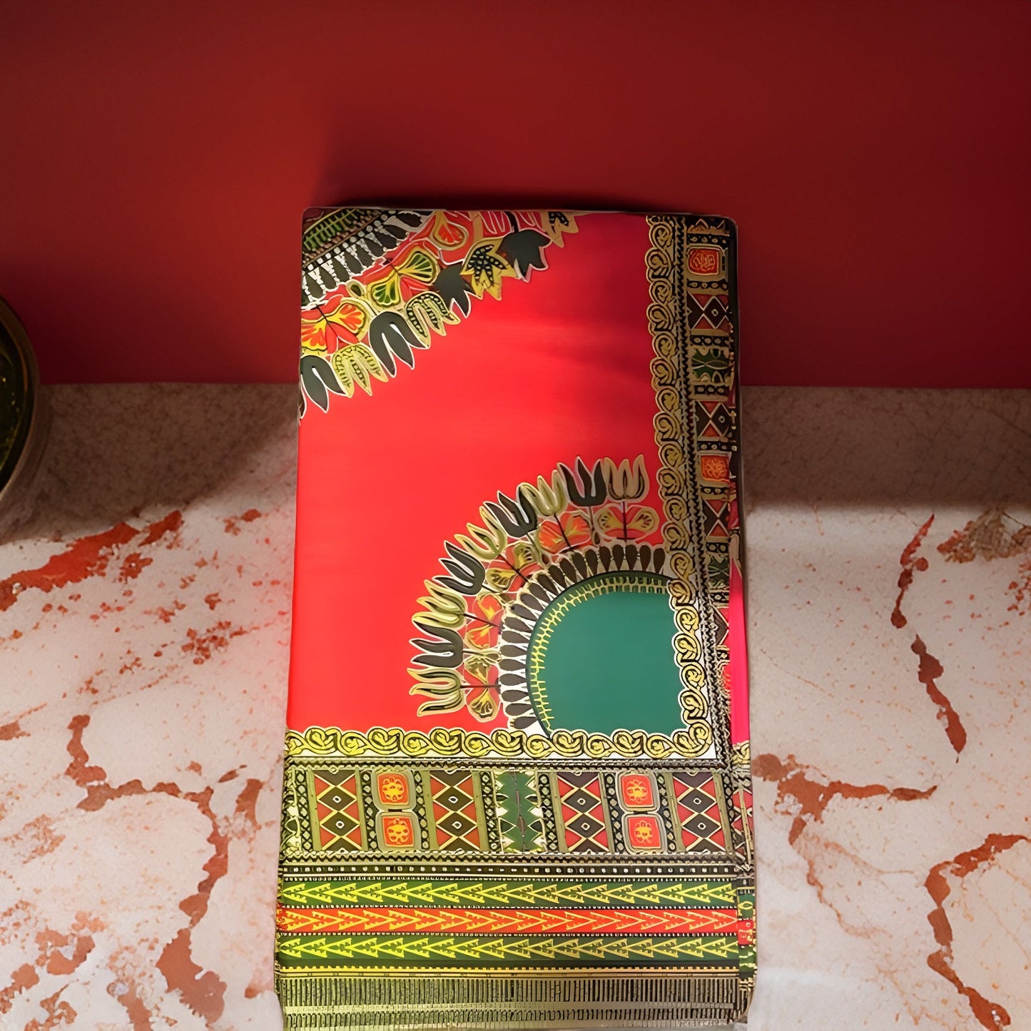 Authentic African Red Dashiki Fabric (12 yards) - Premium African Fabric from MAGOS - Just $70! Shop this and more African Fabric now