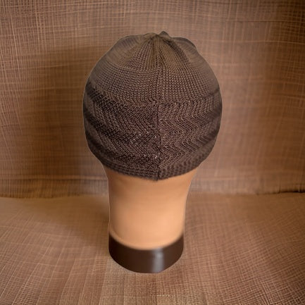 Elastic Knitted Solid Brown Kufi - Premium African Accessories from MAGOS - Just $10! Shop this and more African Accessories now