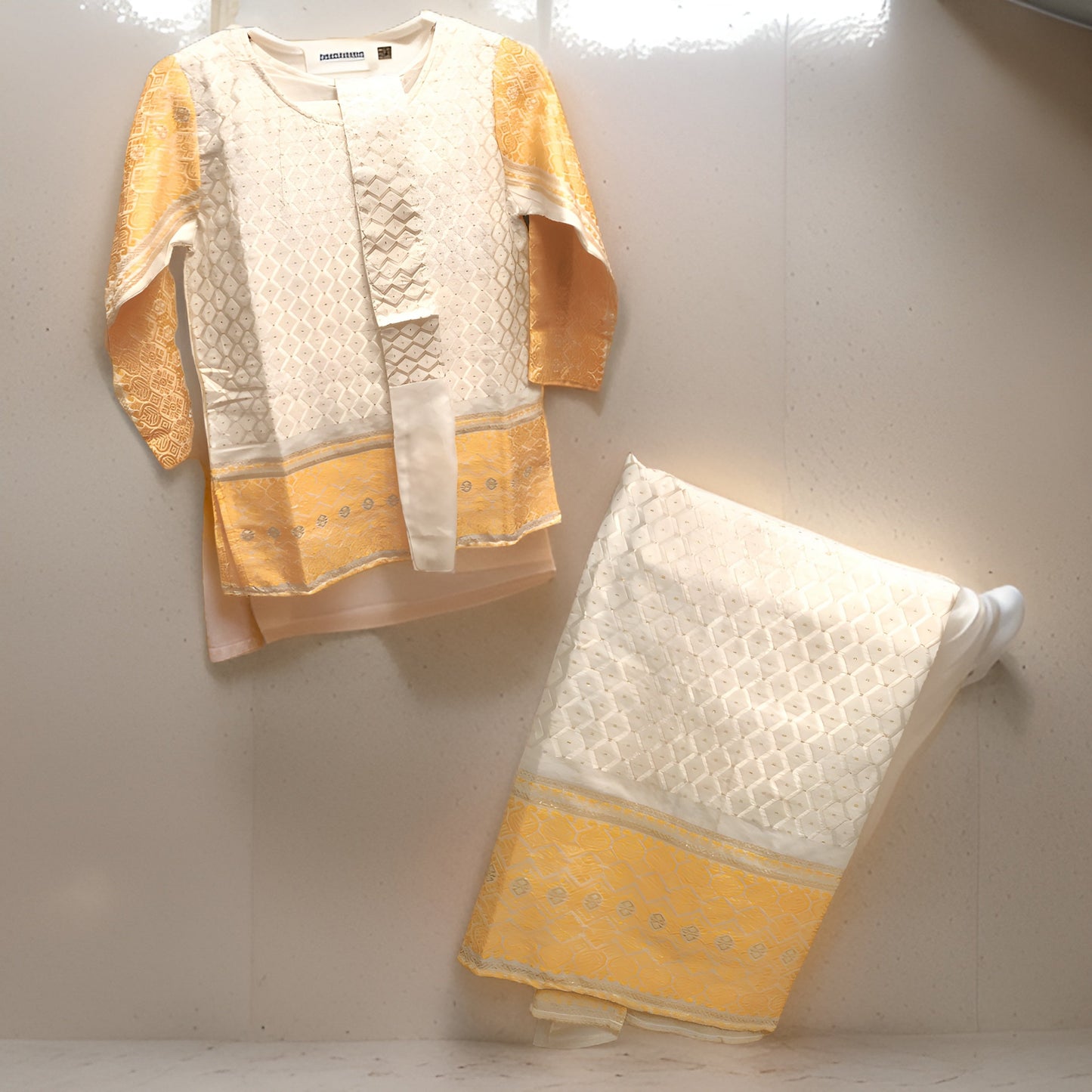 Girl's African 3 Piece Formal George Fabric Skirt Set - Premium African Apparel from MAGOS - Just $24! Shop this and more African Apparel now