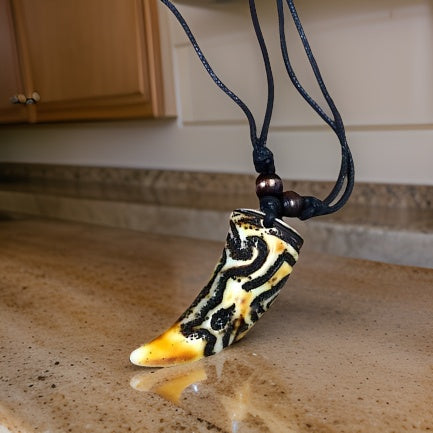 Men's Carving Brown Animal Tooth Pendant Necklace - Premium Jewelry from MAGOS - Just $14.99! Shop this and more Jewelry now