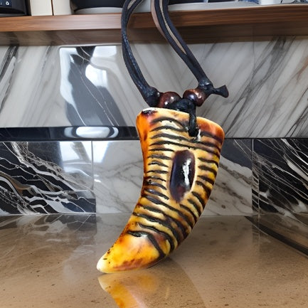 Men's Carving Brown Animal Tooth Pendant Necklace - Premium Jewelry from MAGOS - Just $14.99! Shop this and more Jewelry now