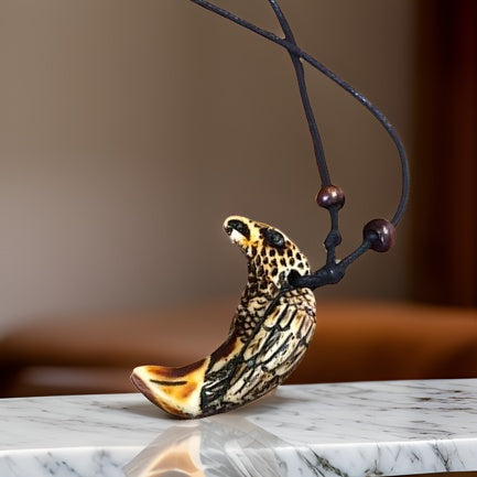 Men's Carving Brown Animal Tooth Pendant Necklace - Premium Jewelry from MAGOS - Just $14.99! Shop this and more Jewelry now