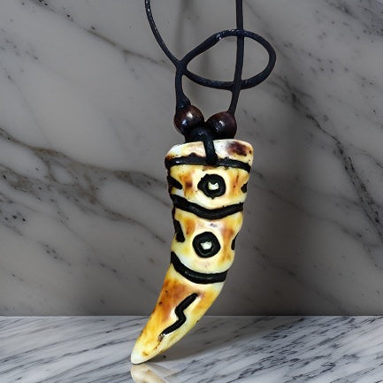 Men's Carving Brown Animal Tooth Pendant Necklace - Premium Jewelry from MAGOS - Just $14.99! Shop this and more Jewelry now
