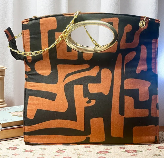 Bold Abstract Pattern Tote Purse Bag