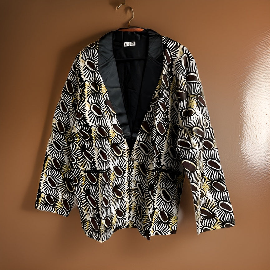 Men's African Circles Print Blazer Jacket - Premium African Apparel from MAGOS - Just $30! Shop this and more African Apparel now
