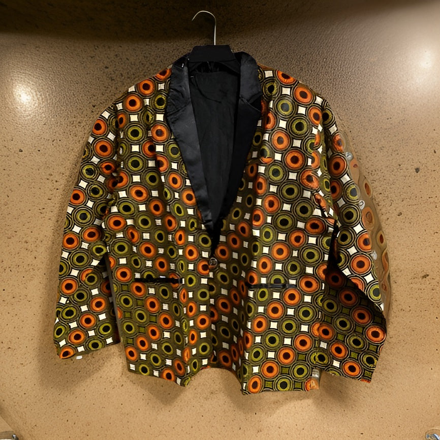 Men's African Circles Print Blazer Jacket - Premium African Apparel from MAGOS - Just $30! Shop this and more African Apparel now
