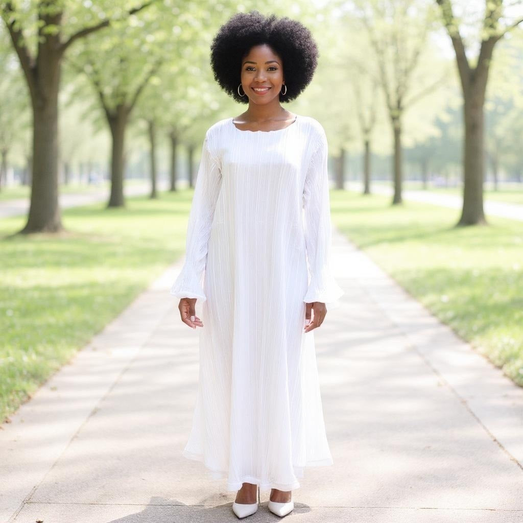 Women's Pleated Solid Color Maxi Dress.