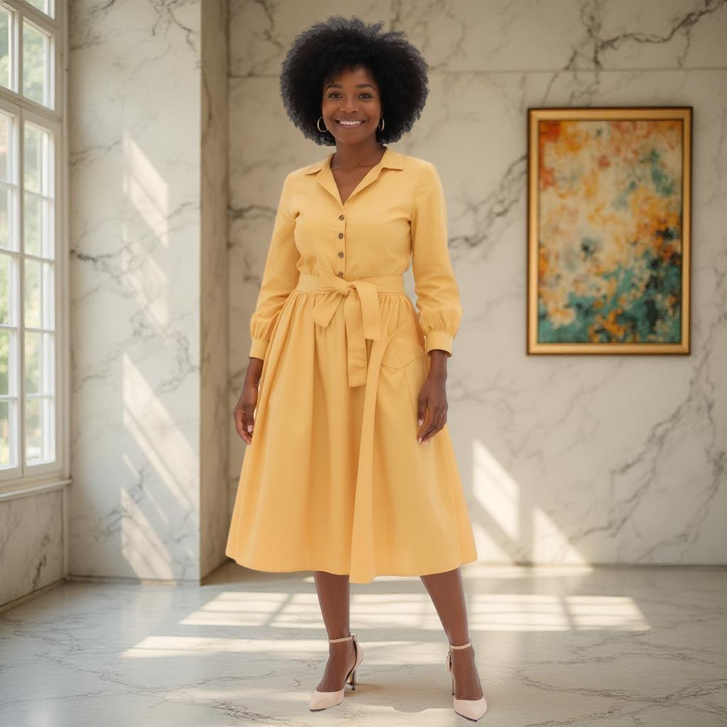 Solid Color Midi Skirt