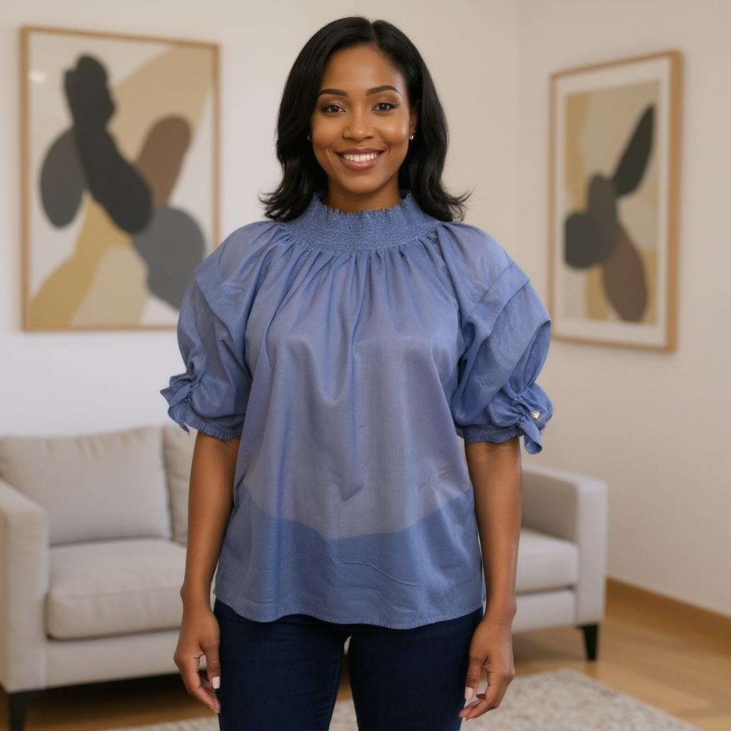 Ladies Off The Shoulder Top Ruffled Sleeve Blouse