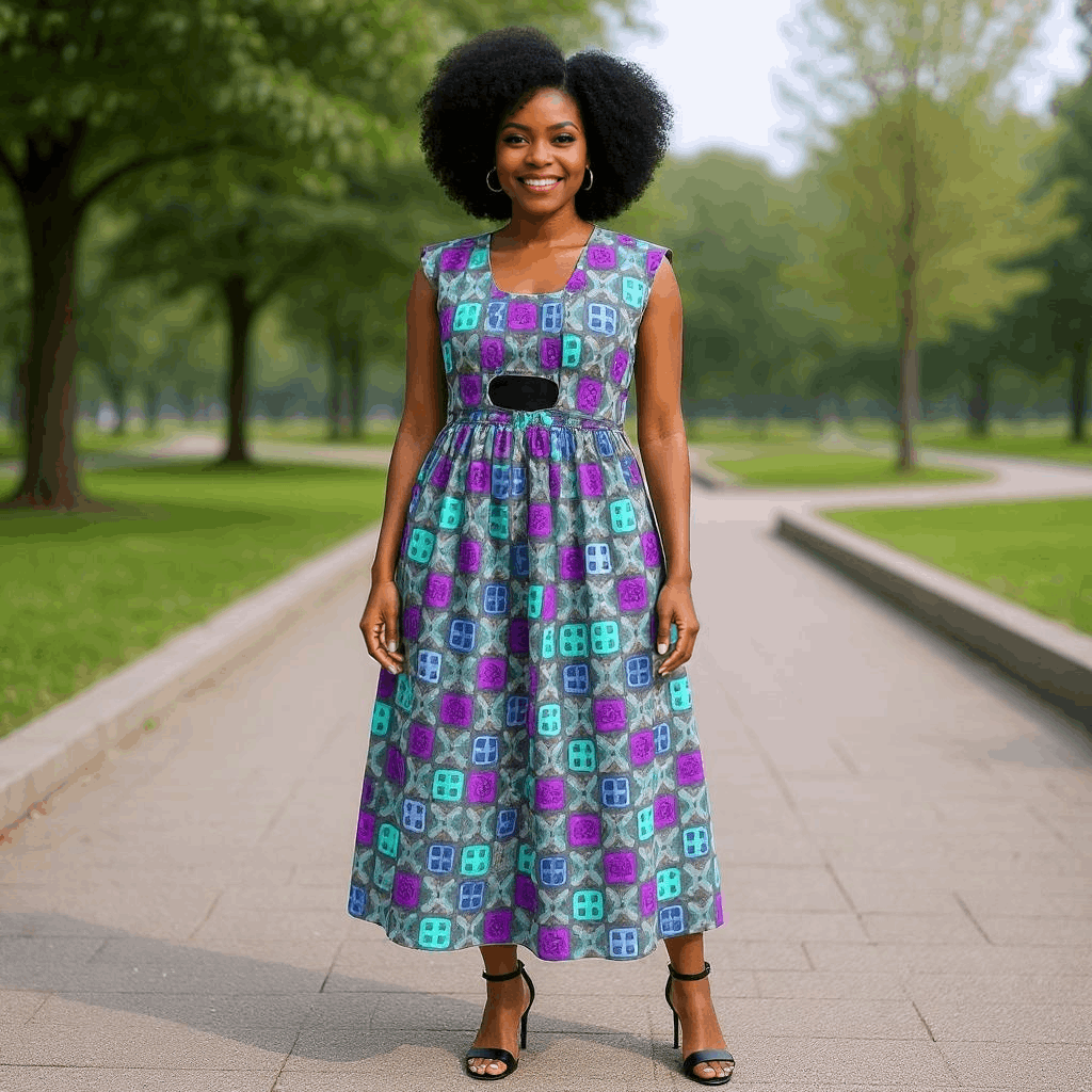 African Print Vest Top w/Tube Top and Skirt Set