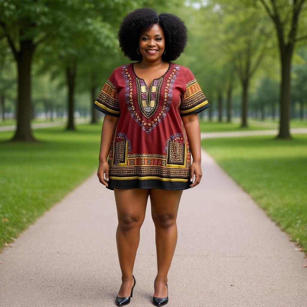 Traditional Print Unisex Dashiki Shirts (Plus Size)