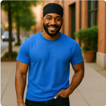 Men's Solid Color Embroidered Kufi Hat