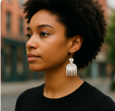 Afro Comb Dangle Earrings