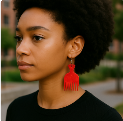 Afro Comb Dangle Earrings