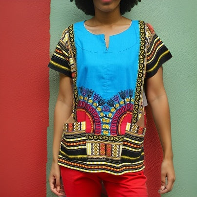 Traditional Print Unisex Dashiki Shirts (Large Size) - Premium African Apparel from MAGOS - Just $23! Shop this and more African Apparel now