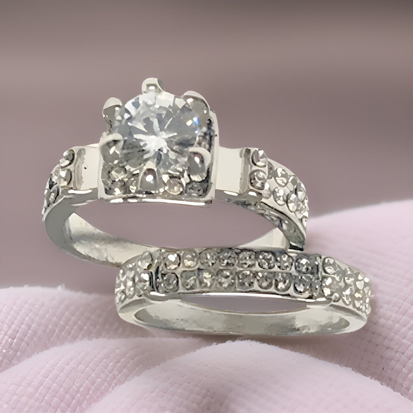 Women's Bridal Marriage Engagement Ring Set - Premium Fashion Jewelry from MAGOS - Just $40! Shop this and more Fashion Jewelry now