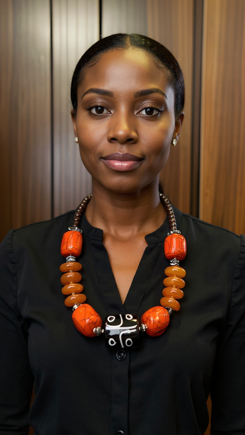 Bone Wooded Jumbo African Inspired Beaded Necklace