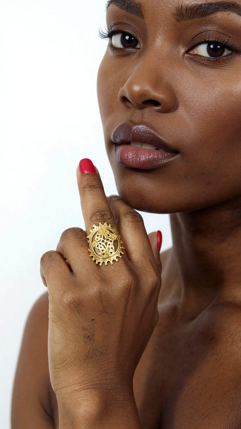 Gold Ornate Designed Ring