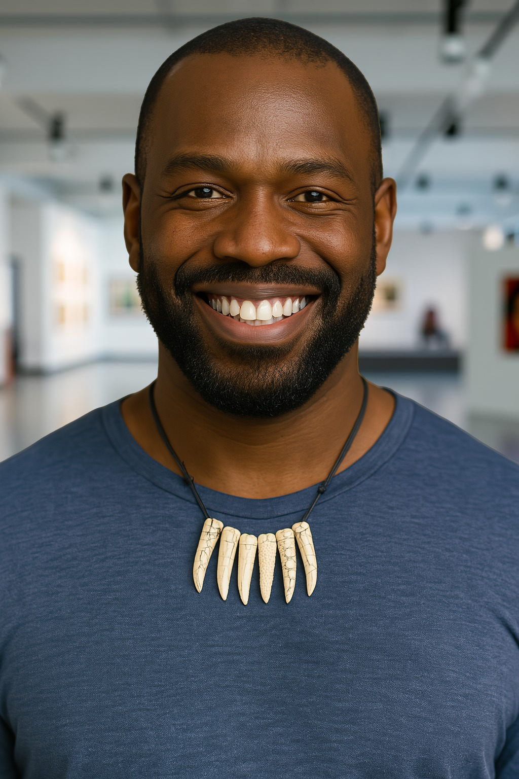 Men's Faux Animal Tooth Pendant Necklace