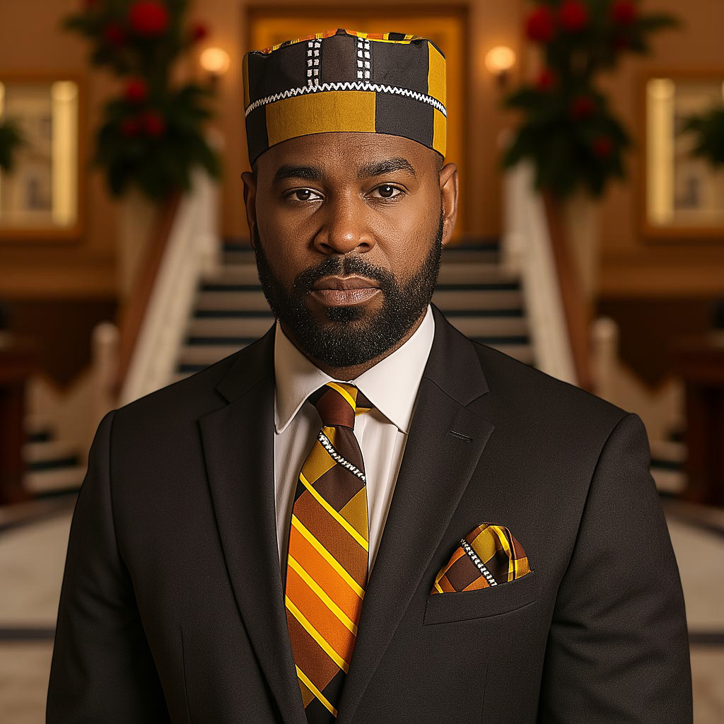 African Kente Print Style #3 - 3pc Necktie Set