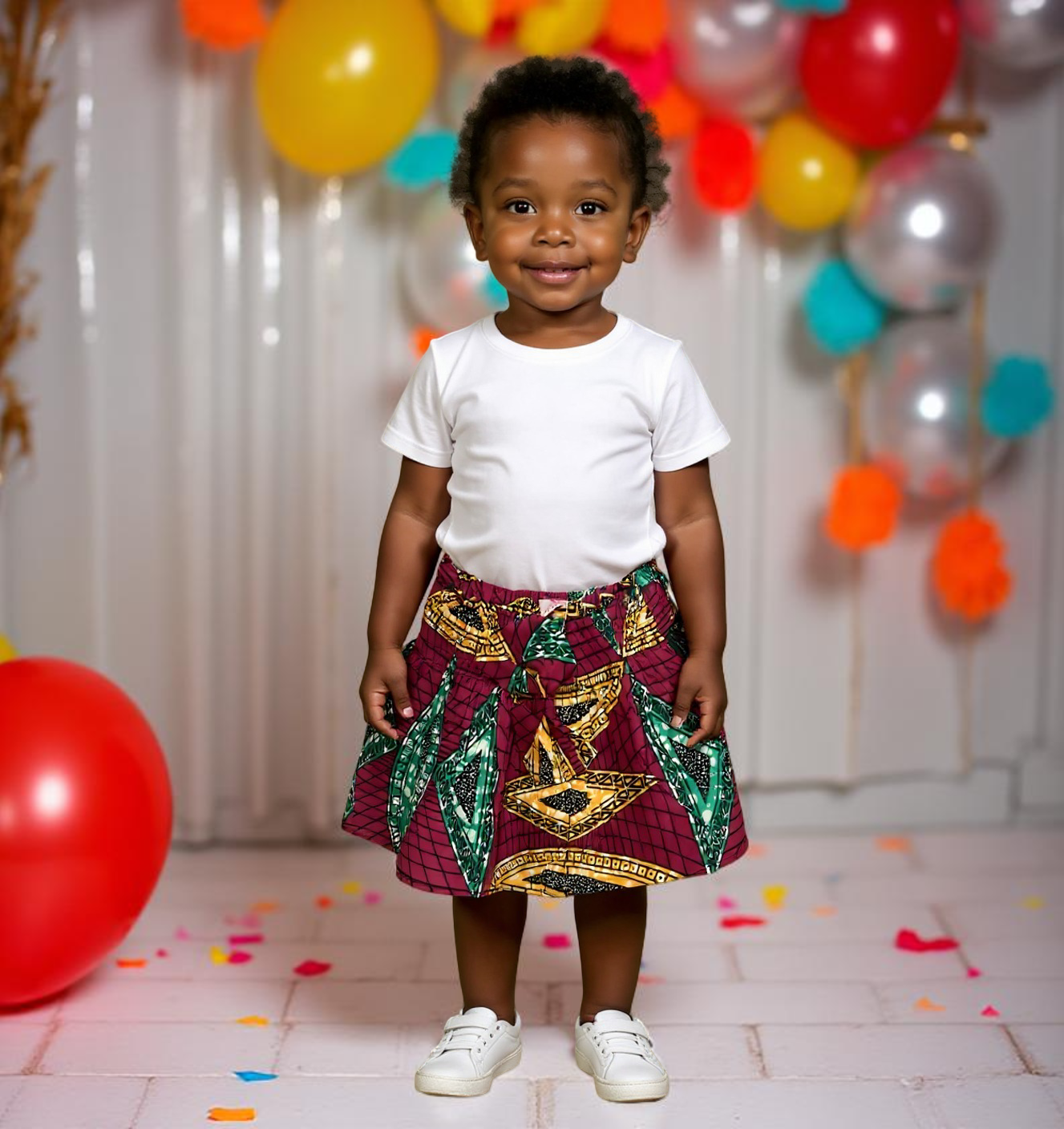 Ankara Print Skirt for Toddler Girls