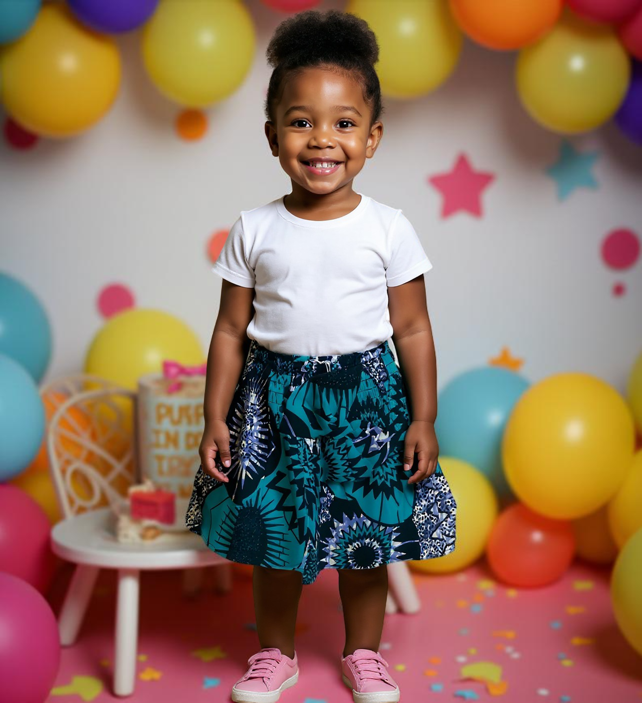 Ankara Print Skirt for Toddler Girls