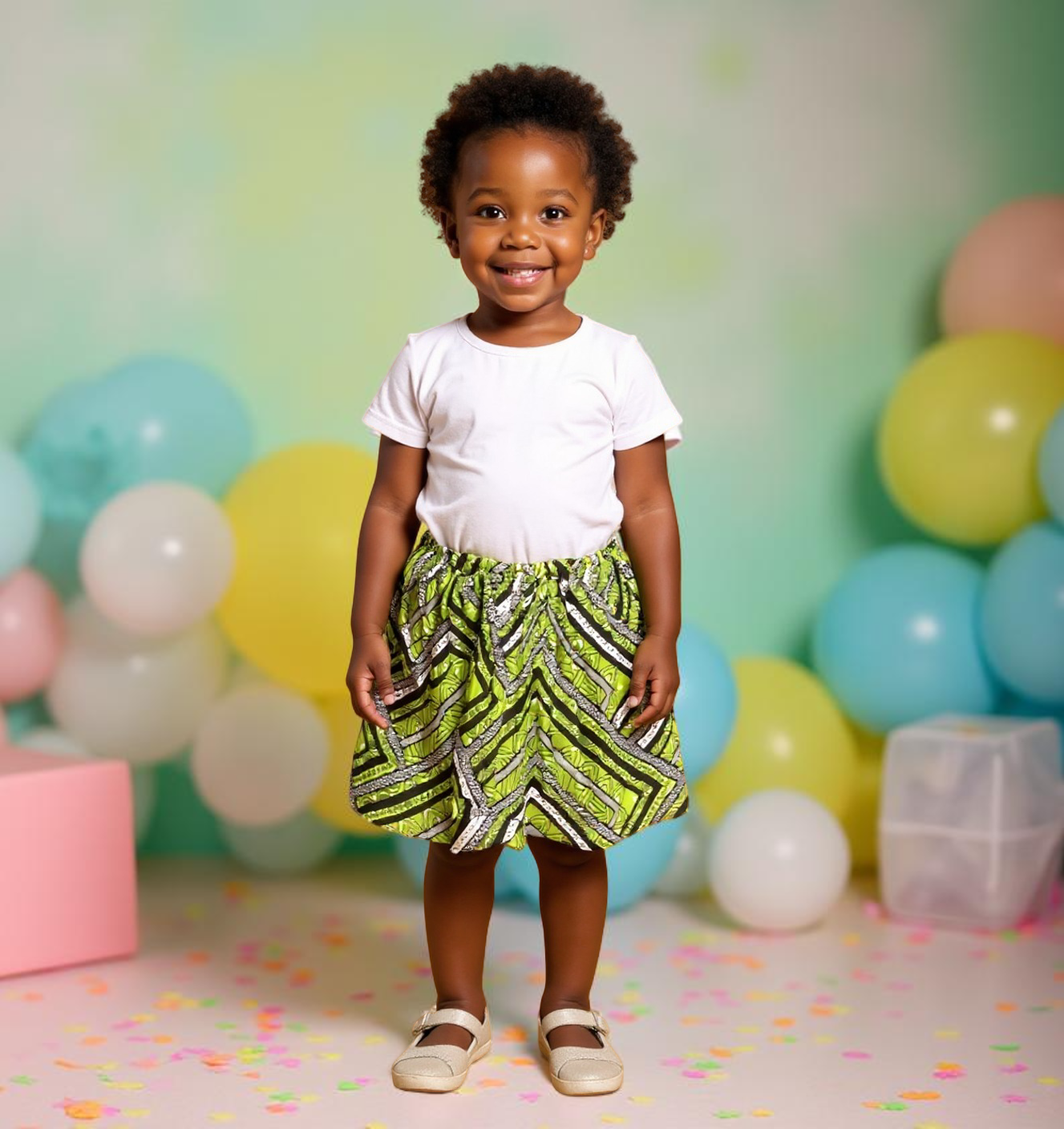 Ankara Print Skirt for Toddler Girls