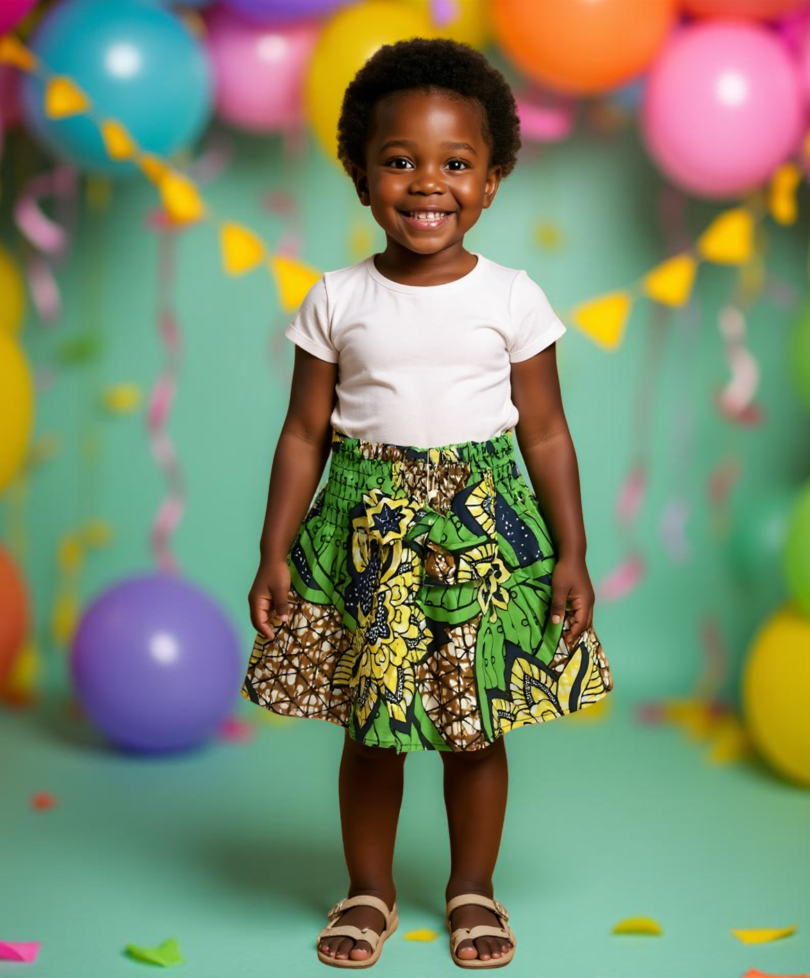 Ankara Print Skirt for Toddler Girls