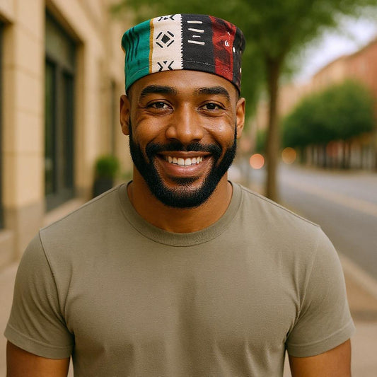 African Print Patch Work Kufi Kente Hat