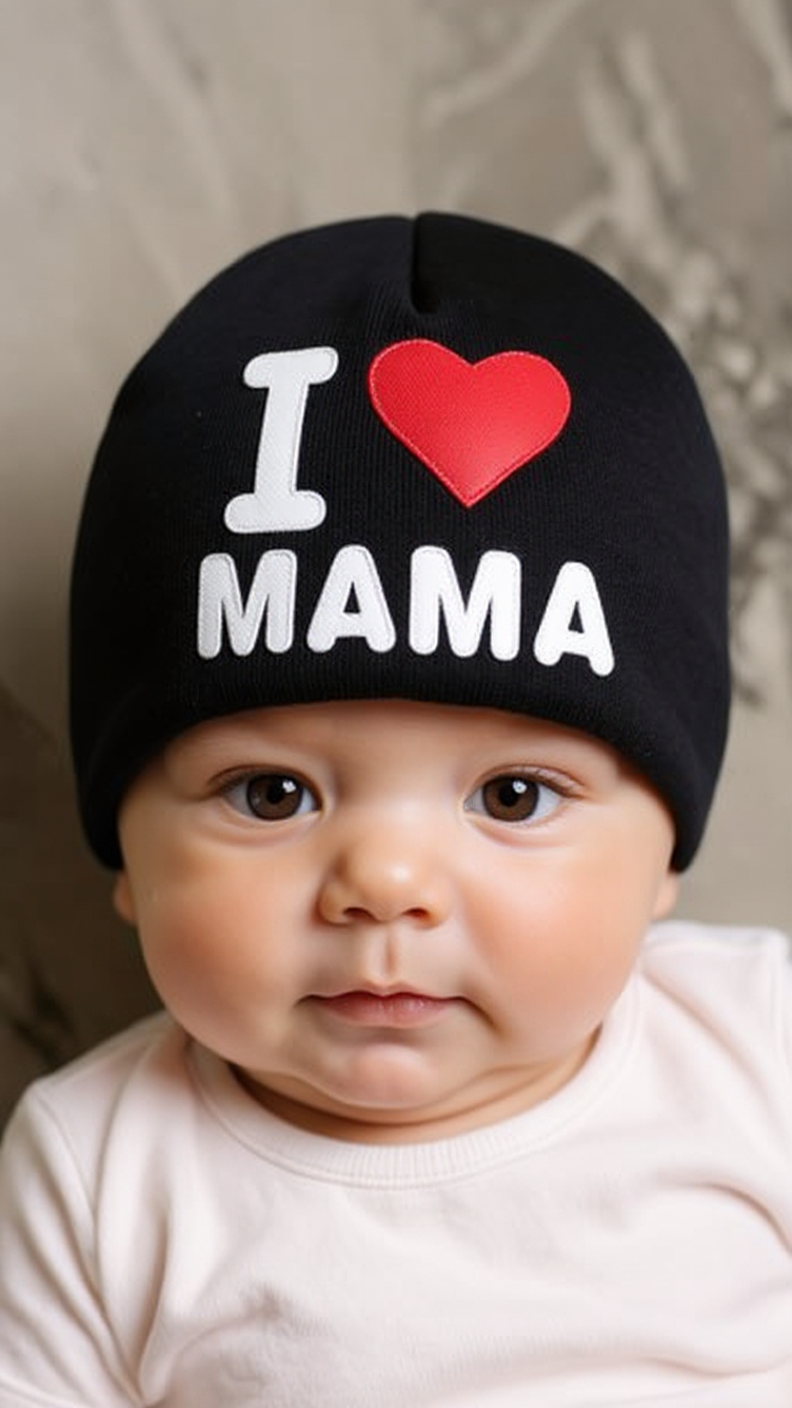 Infant Beanie "I LOVE PAPA/MAMA" Hat