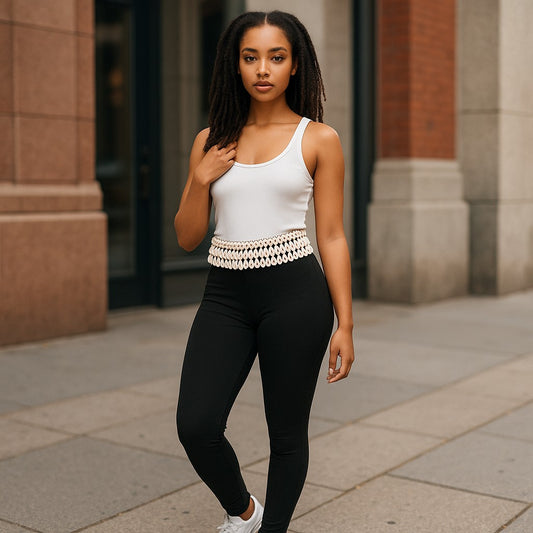 Three Row African Cowrie Shell Belt