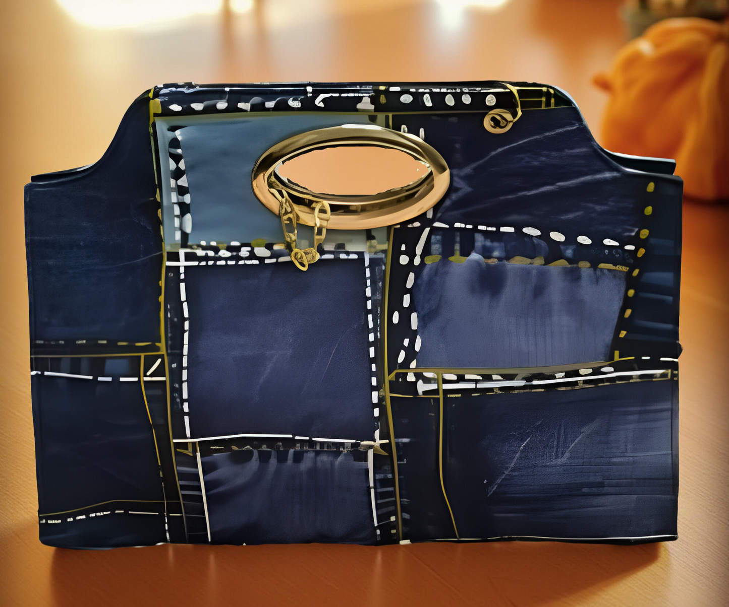 Denim Patchwork Tote Bag