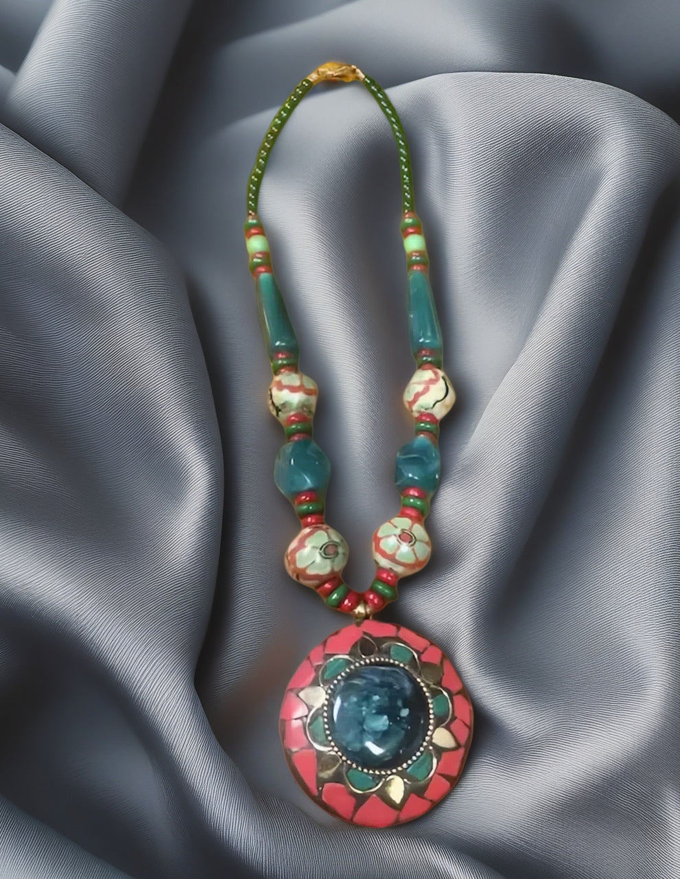 African Fashion Long Beaded Necklace