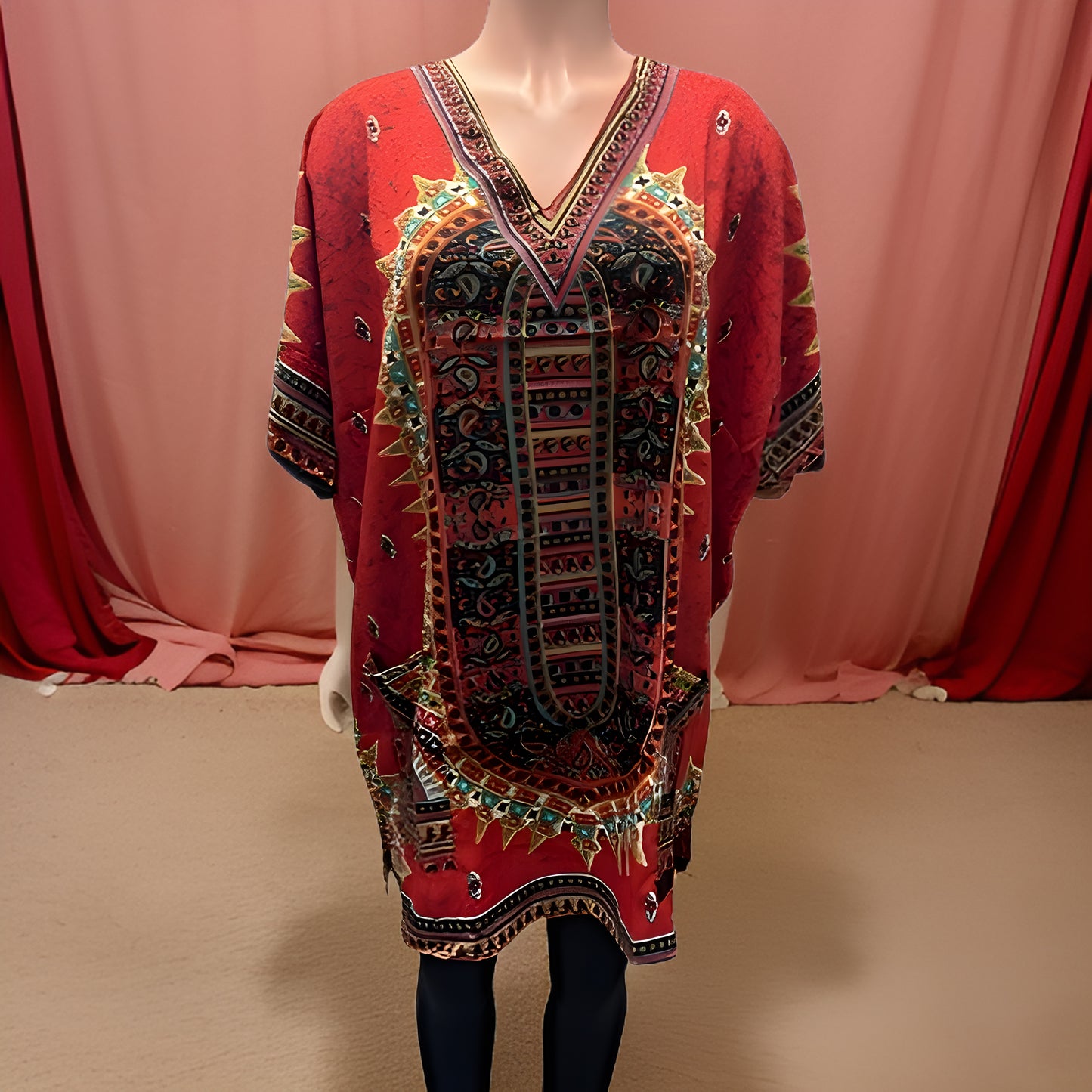 Women's Dashiki Print Tunic - Premium African Apparel from MAGOS - Just $18! Shop this and more African Apparel now