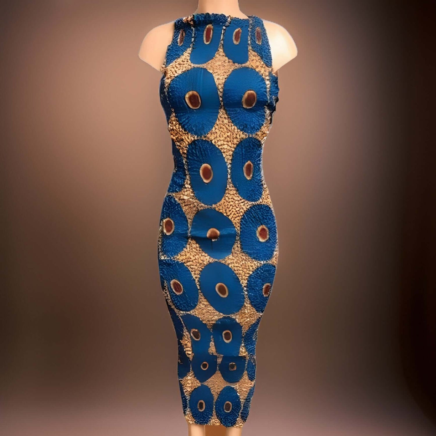 Hi Target Fabric Fitted Bodycon Dress