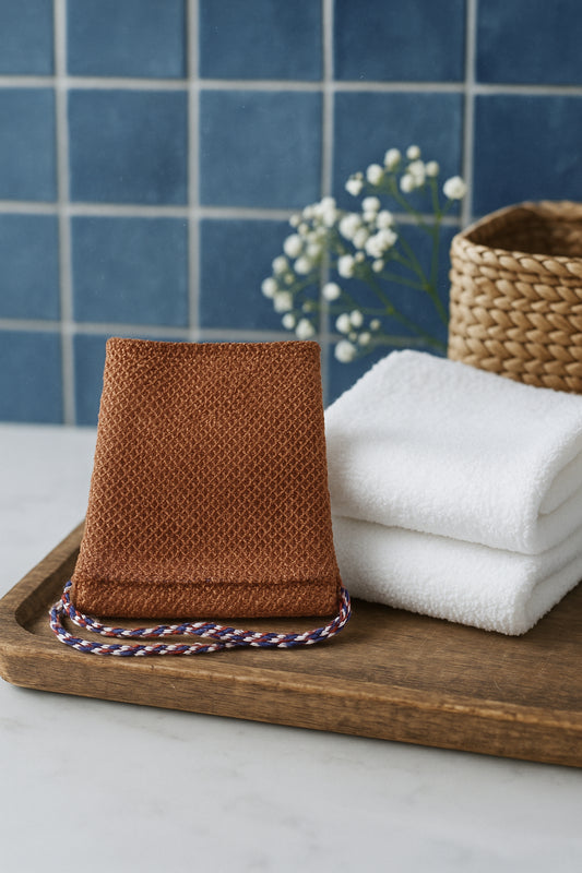 Exfoliating Brown Bath Net Pad