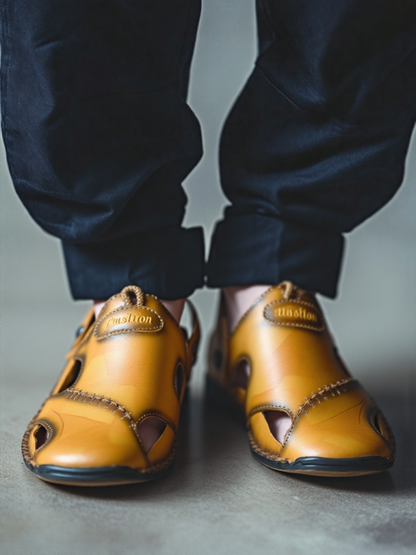 Men's Casual Leather Wear-resistant Non-Slip Sandals