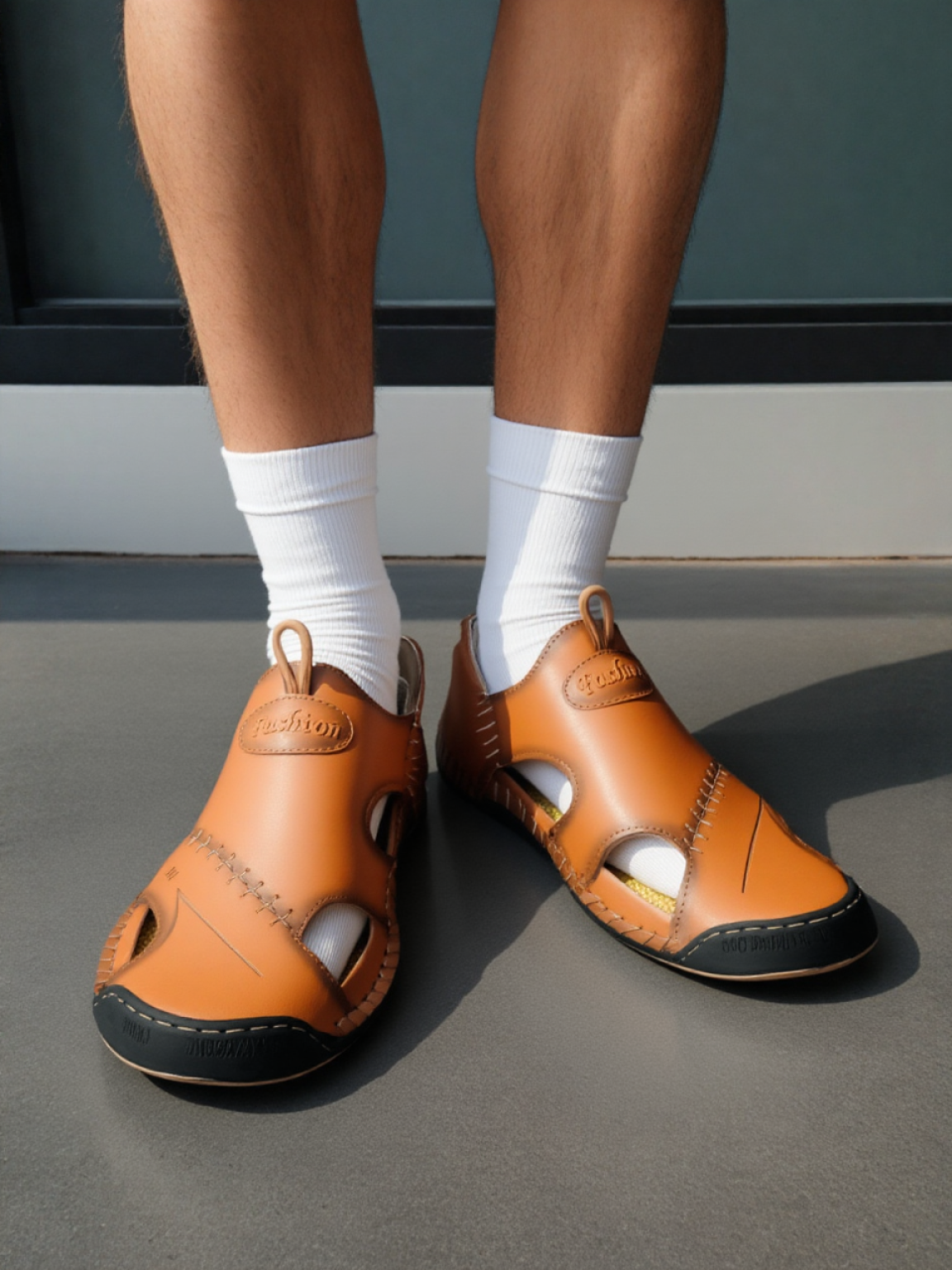 Men's Casual Leather Wear-resistant Non-Slip Sandals