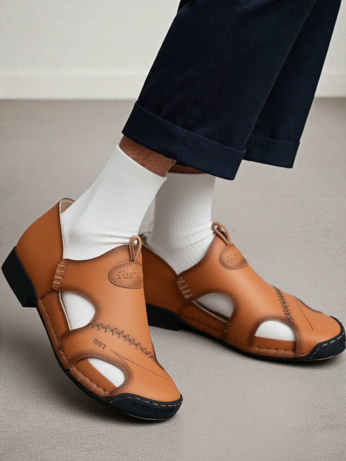 Men's Casual Leather Wear-resistant Non-Slip Sandals