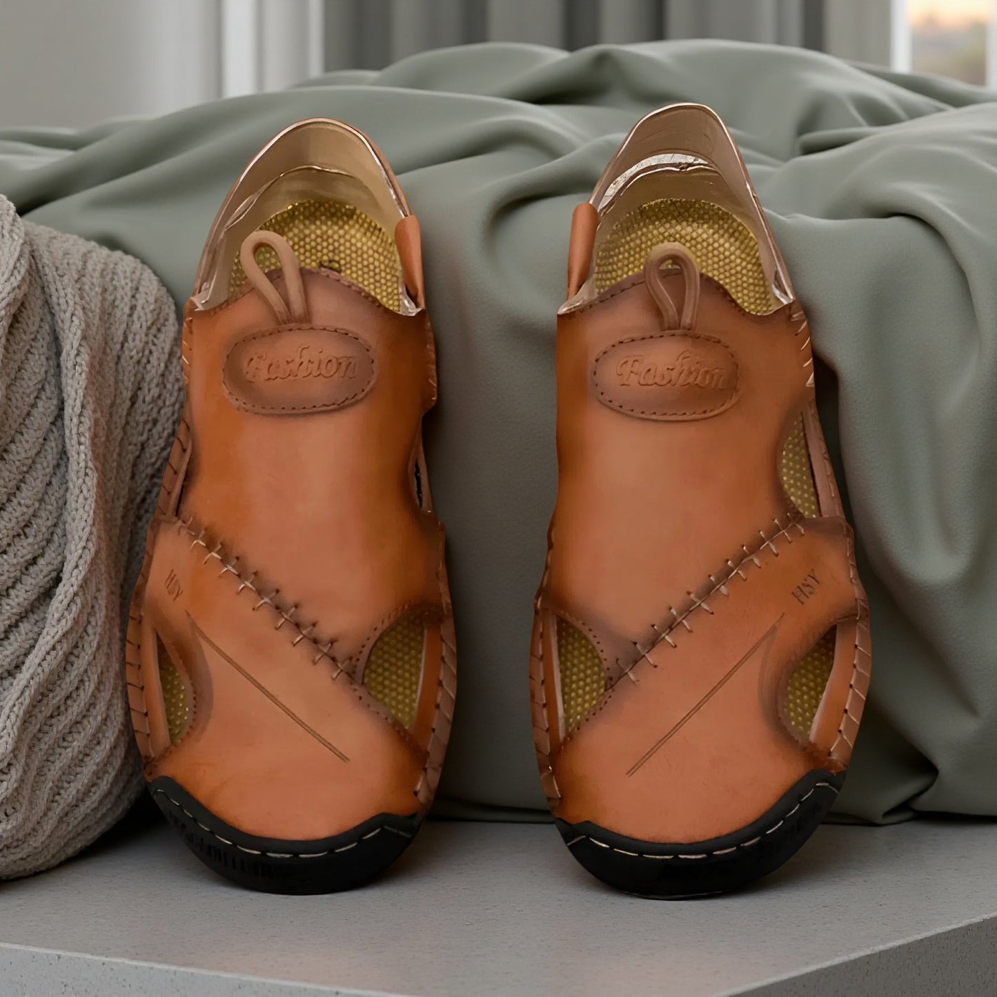 Men's Casual Leather Wear-resistant Non-Slip Sandals
